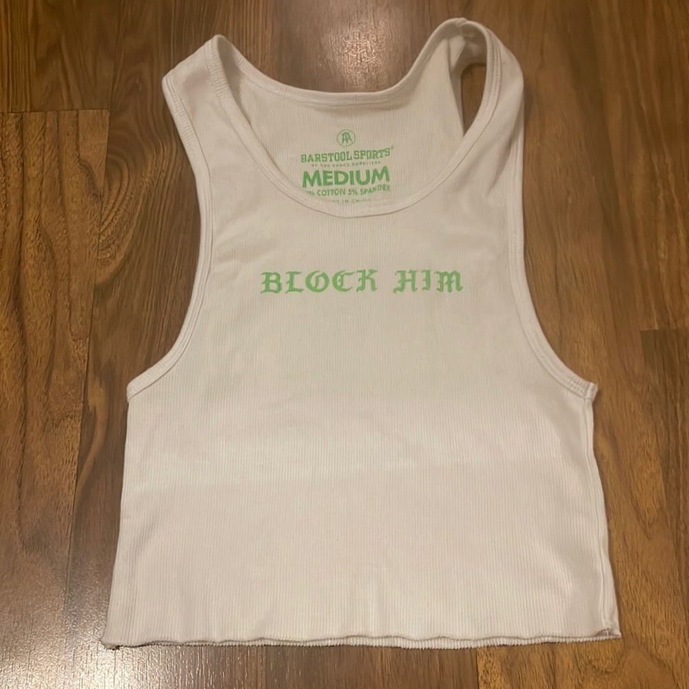 Barstool “Block Him” Crop Tank